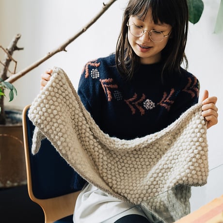 【PDF pattern】En.／Popcorn Shawl by Midori Hirose