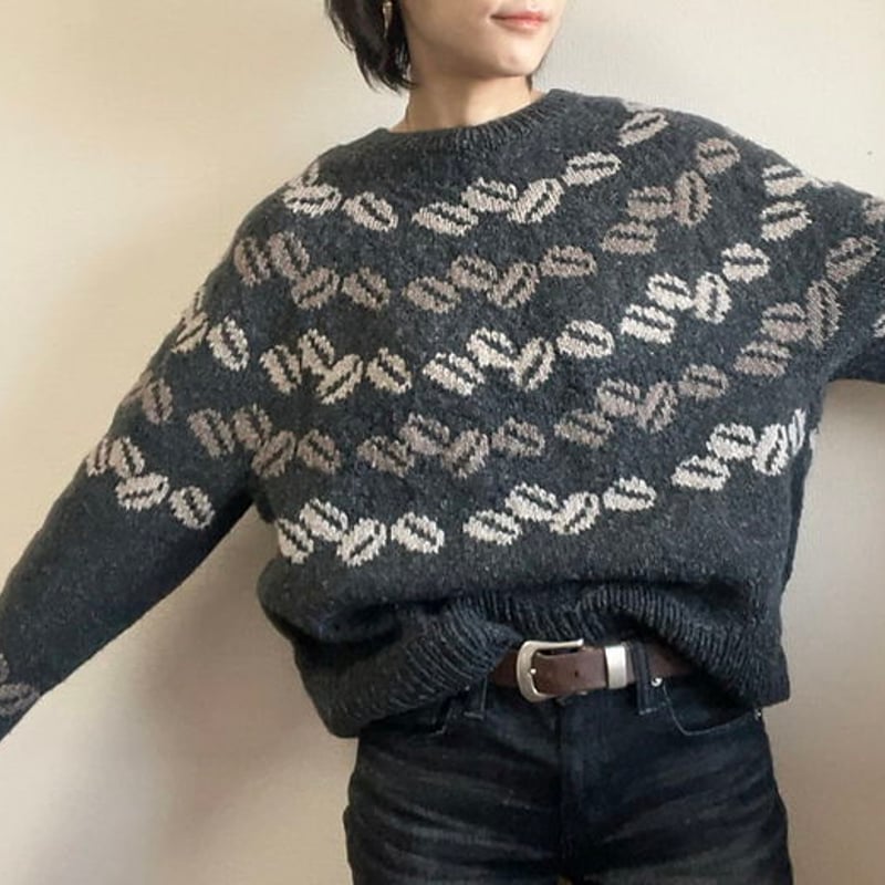 PDFパターン】日本語版／Coffee Lovers' Sweater by Tomomi