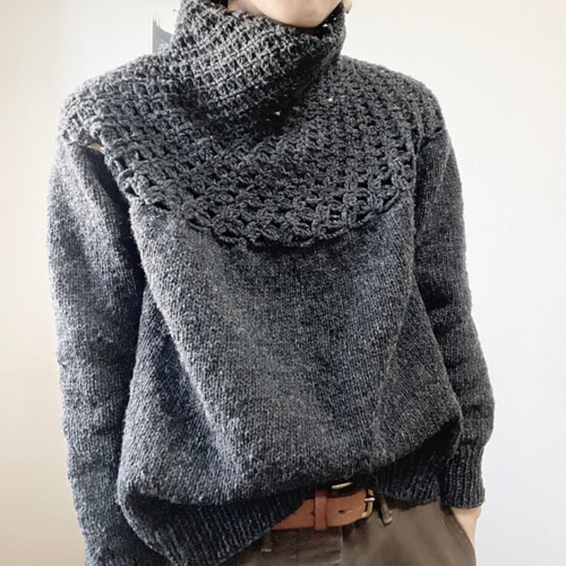 BULL ページ 変則二重編み PDFパターン】日本語版／Link Sweater by Tomomi Yoshimoto
