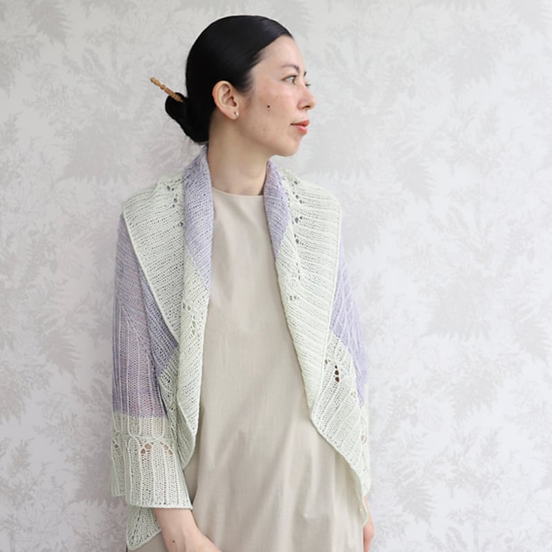 PDFパターン】日本語版／suimon shawl 水紋ショール by eri shimiz