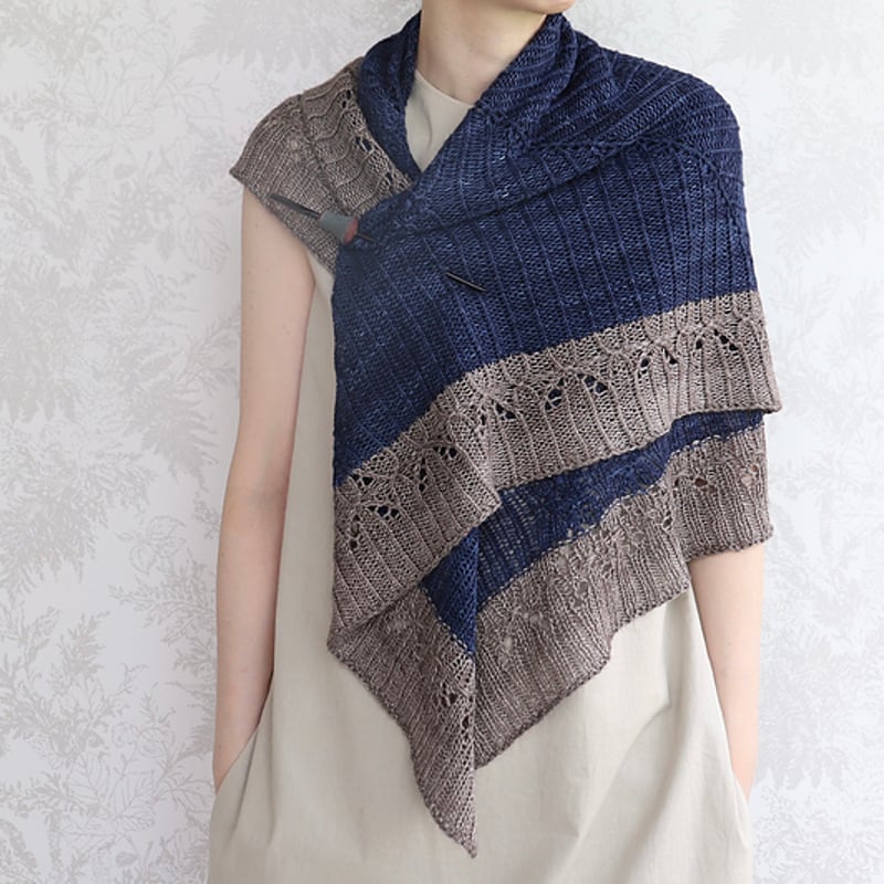 PDFパターン】日本語版／suimon shawl 水紋ショール by eri shimiz
