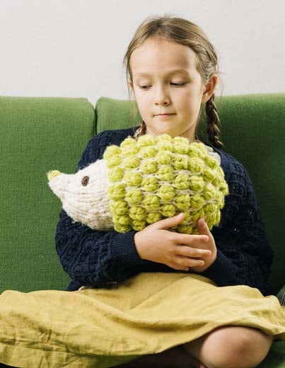 PDFパターン】Scrap Yarn Hedgehog 余り糸で編むポップコーン模様の