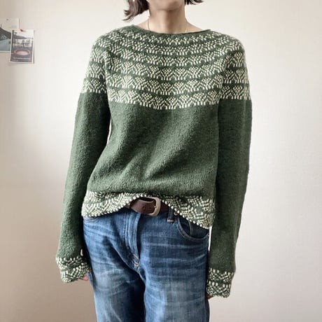 【PDFパターン】日本語版／Broccoli sweater by Tomomi Yoshimoto