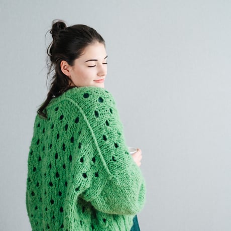 【PDFパターン】Polka Dot Cardi by Midori Hirose