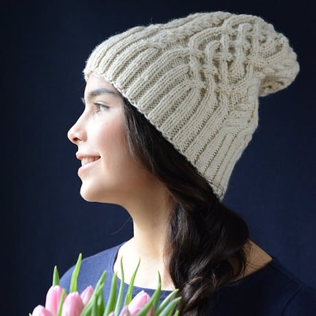 【PDF pattern】En./Arctic Classic cabled hat by Midori Hirose