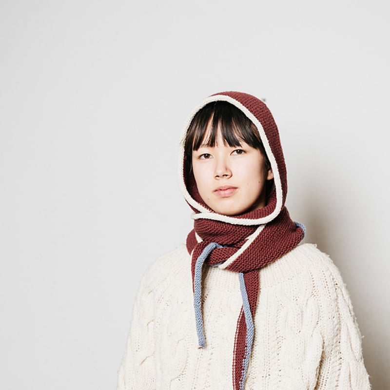 Jun mikami 手編みフードマフラー  ほぼ新品 shizen-mofu_208_sakuhin_24-23.