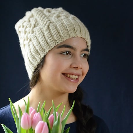 【PDF pattern】En./Arctic Classic cabled hat by Midori Hirose