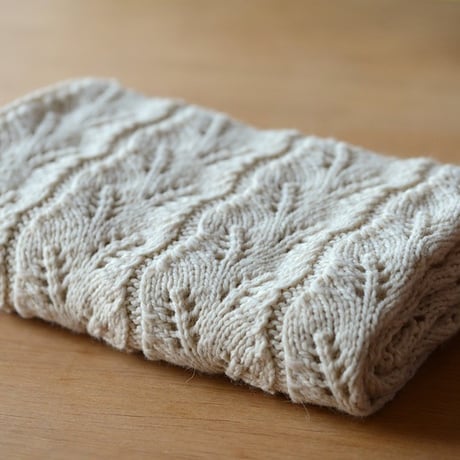 【PDF pattern】En./Leaves Blanket & shawl with leaf pattern by Midori Hirose