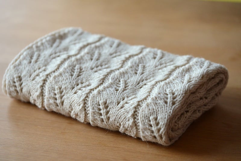 PDFパターン】Leaves 葉っぱの模様のブランケット＆ショール by Midori