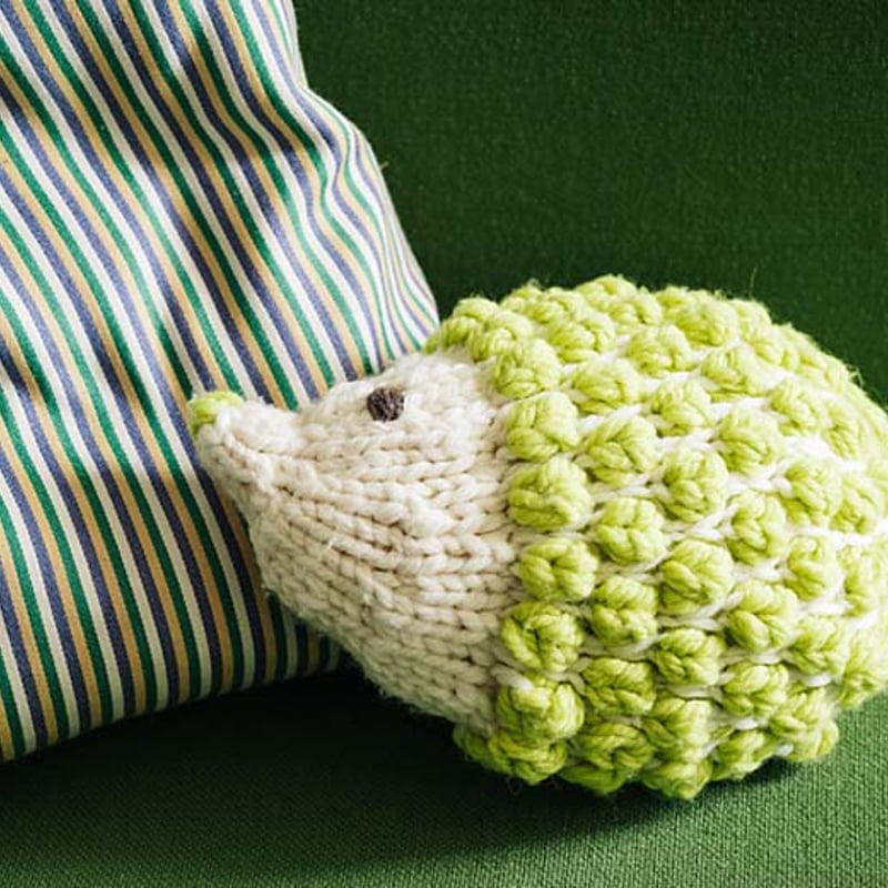 PDFパターン】Scrap Yarn Hedgehog 余り糸で編むポップコーン模様の