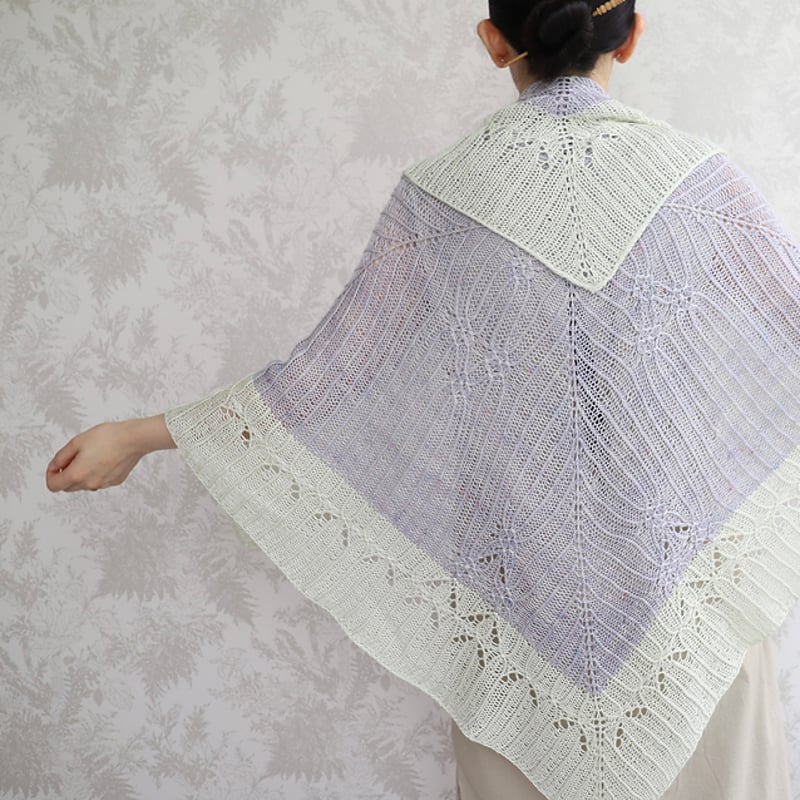 PDFパターン】日本語版／suimon shawl 水紋ショール by eri shimiz