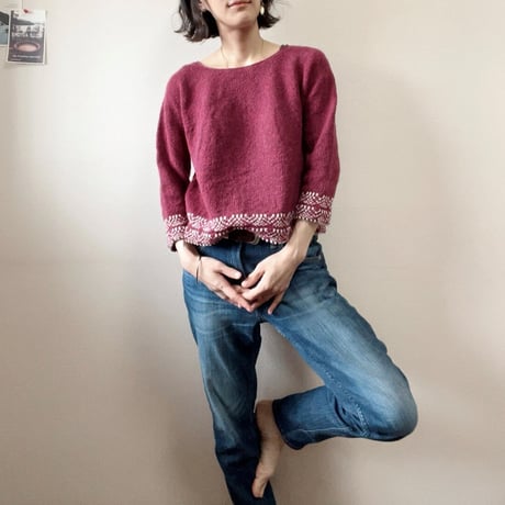 【PDFパターン】日本語版／Broccoli sweater by Tomomi Yoshimoto