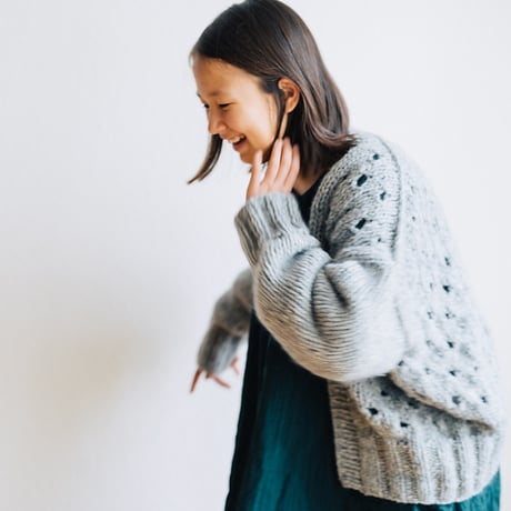 【PDFパターン】Polka Dot Cardi by Midori Hirose