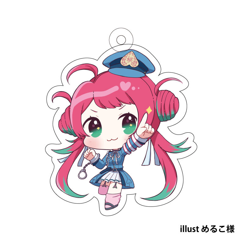 描き下ろしミニキャラアクリルキーホルダー（青／どや顔ver