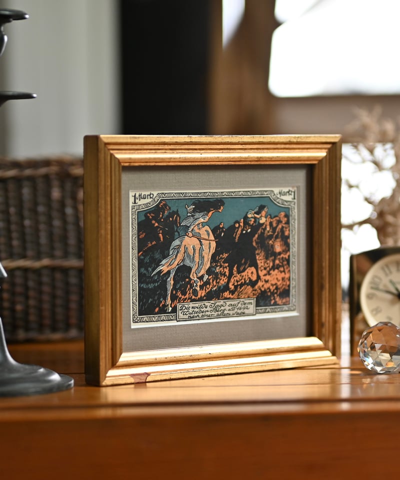 本物保証 アンティーク額装＋希少ノートゲルト2点 ドイツ~静謐と躍動の歴史~ ノートゲルトNo005912 | CUATRO CAMINOS