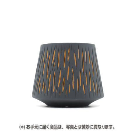 北川和喜 重色目富士型植木鉢(3色重-オレンジ)