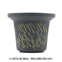 北川和喜 重色目リム深高台植木鉢(3色重-黄)