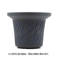 北川和喜 重色目リム深高台植木鉢(3色重-青)