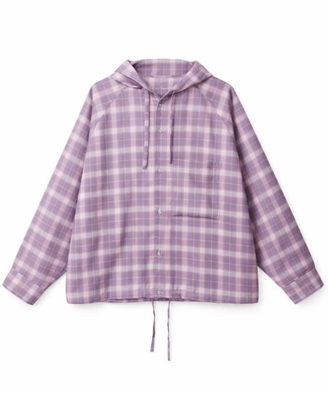 Tech Check Hooded Ventilation Shirt BEIGE