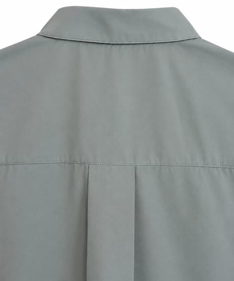 Silk Protein Hand-Stitched Short Sleeve Shirt NAVY