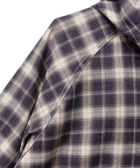 Tech Check Hooded Ventilation Shirt BEIGE
