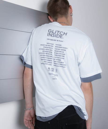 Antibacterial Cotton Faux Band Tour Tee CHARCOAL