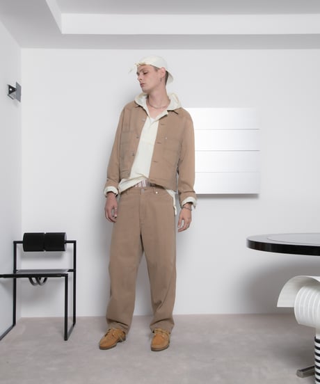 Frost-Fade Painted Barrel Chino Pants IVORY