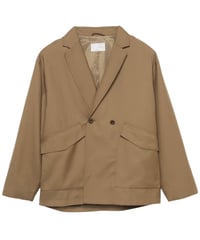 High Twist Wool Twill Semi-double Jacket CAMEL