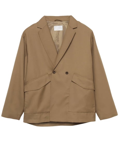 High Twist Wool Twill Semi-double Jacket CAMEL