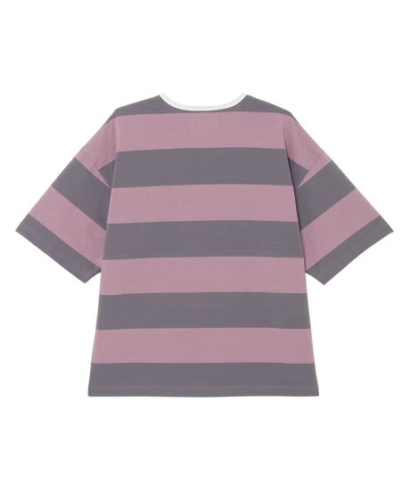 Striped Micro French Terry Henley Tee BEIGE