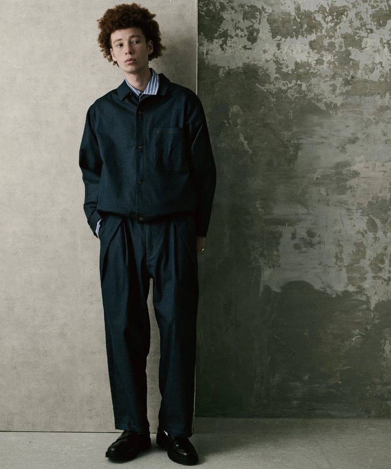 Layered Tacks Balloon Fadeless Denim NAVY | are