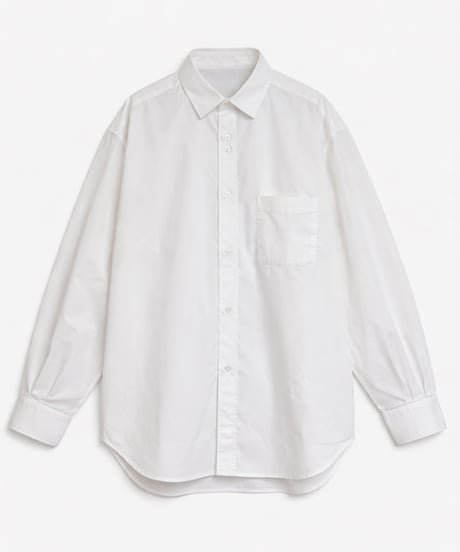 High-Count Cotton Armband-Scarf Shirt NAVY
