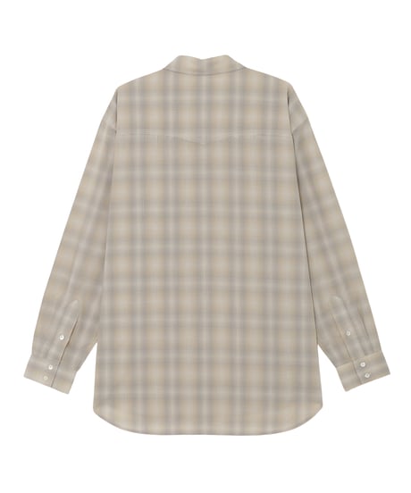 Sheer Check Recycled Organic Cotton Shirt BLACK