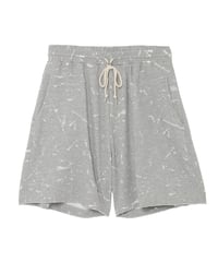 Bonded Crashed French Terry Western-Style Shorts GREY