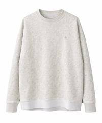 Batik-Dyed Thermal Layered Split Raglan Pullover OATMEAL