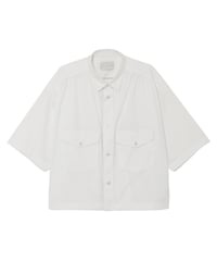 Supima Tech Broadcloth Gathered Shirt WHITE