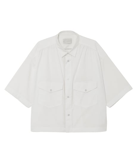 Supima Tech Broadcloth Gathered Shirt NAVY