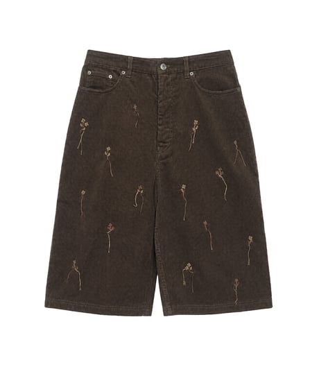 Flower Hand-Stitched Summer Corduroy NAVY