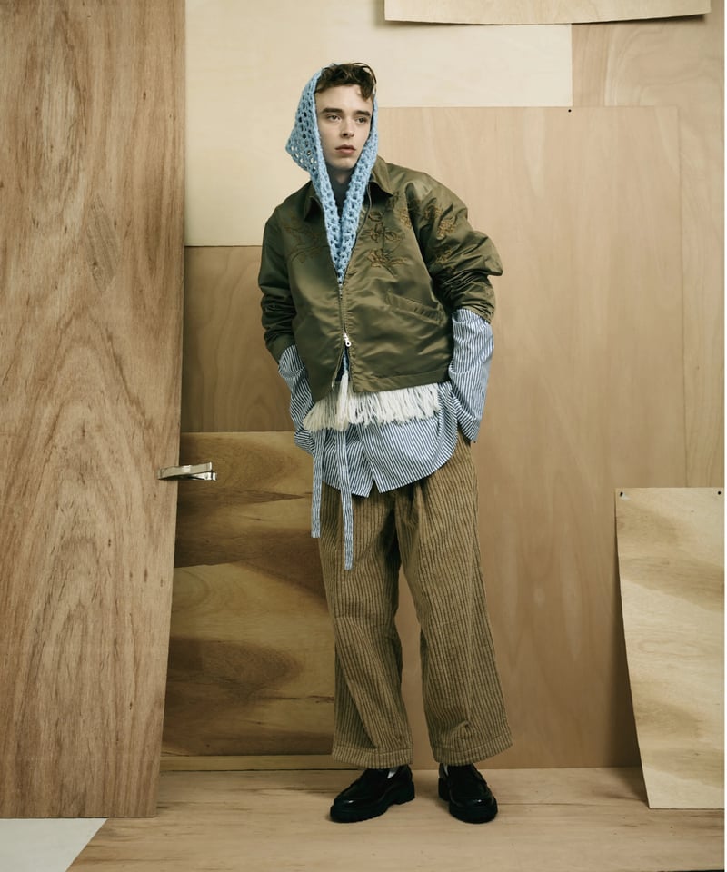 Wide Corduroy Layered Tuck Pants BLACK | arenotis