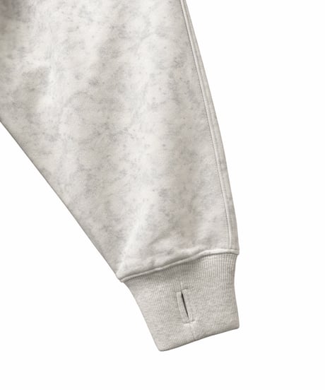 Batik-Dyed Thermal Layered Split Raglan Pullover OATMEAL