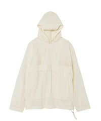Water-Repellent Mini Ripstop Large-Vent Anorak WHITE