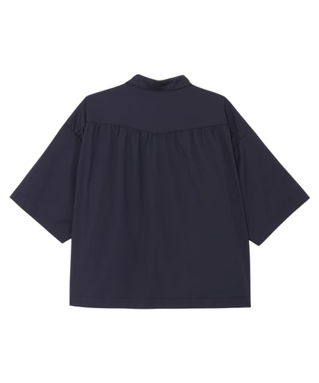 Supima Tech Broadcloth Gathered Shirt NAVY