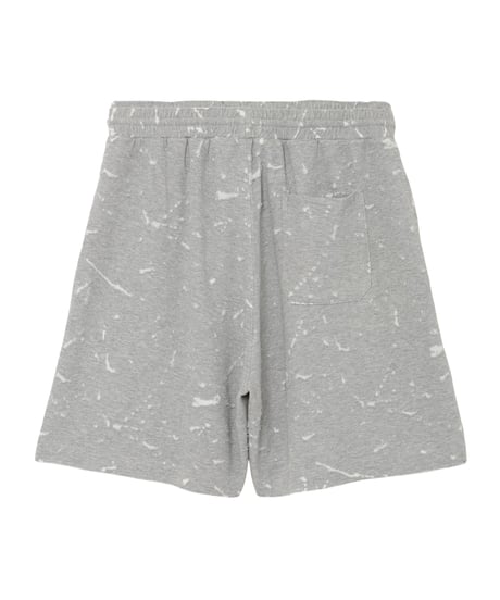 Bonded Crashed French Terry Western-Style Shorts GREY