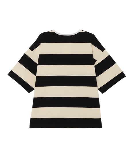 Striped Micro French Terry Henley Tee BEIGE