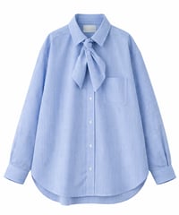 High-Count Cotton Armband-Scarf Shirt BLUE STRIPE