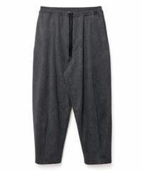 Batik-Dyed Layered Tuck Crescent Sweatpants CHARCOAL