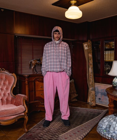 Tech Check Hooded Ventilation Shirt BEIGE