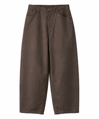 Clear Twill Crescent Wide 5-Pocket Trousers BROWN