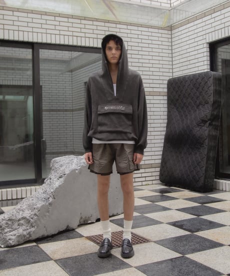 Napped Sweat Anorak Hoodie BROWN