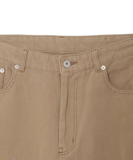 Frost-Fade Painted Barrel Chino Pants IVORY